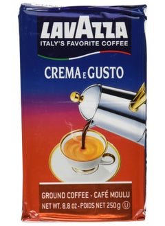 اشتري Lavazza medium roast Crema e Gusto Ground Coffee, Italian Espresso, 8.8-Ounce Brick في الامارات