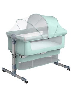 Buy Movable Crib Foldable Height Adjustment  Baby Cradle Bed - Green in Saudi Arabia