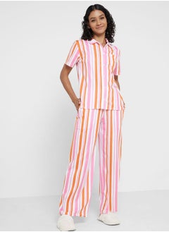 Buy Stripe Pyjama Pant Set in UAE