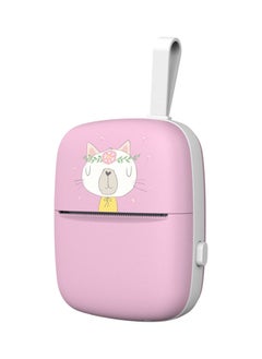 Buy Portable Bluetooth Connection Wireless Mini Thermal Photo Printer Pink in UAE