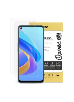 Buy Tempered Glass for OPPO A76 Screen Protector HD Full Coverage - Pack of Two - Clear in UAE