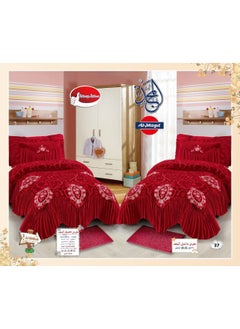 Buy Glory Velvet Lace Bedding Set - 6 Pieces with Cornice in Egypt