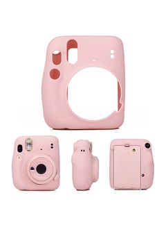 Buy Case for Fujifilm Instax Mini 11 Case Soft Silicone Instant Camera Cover with Adjustable Strap -Pink in UAE