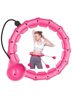 Buy Fitness Hula Hoop Slimming Exercise Ring with Rotating Weight, Adjustable Abdominal Slimming Fitness Machine with 24 Knots, 360° Automatic Ball Rotation Exercise Machine for Adults and Kids in Egypt