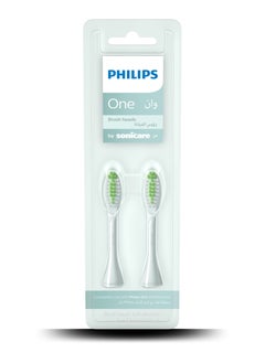 اشتري Philips One By Sonicare, 2 Brush Heads, Mint Light Blue, BH1022/03 في الامارات