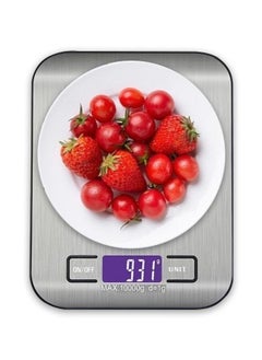 Buy Digital Food Weighing Scale Up to 10kgs Silver in UAE