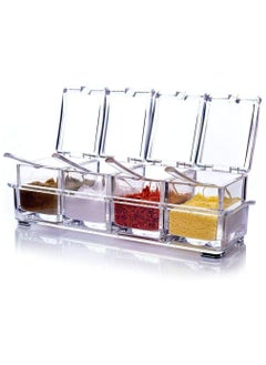 Buy SEEKYOU Acrylic spice seasoning container jar condiment dispenser salt box for kitchen in Egypt