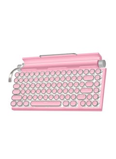 Buy Retro Typewriter Keyboard Wireless Mechanical Gaming Vintage Keyboard 83 Key Blue Switches Punk Round Keycap 14 Modes Rainbow LED Backlight Type C Bluetooth 5.0 Compatible With PC Laptop Pink in Saudi Arabia