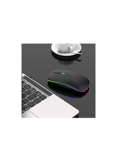 اشتري Rechargeable Wireless Mouse with LED, Bluetooth 5.2, and 2.4G - Ergonomic Design في مصر