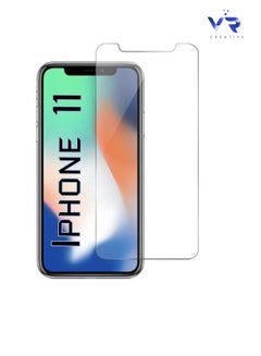 Buy Tempered Glass Screen Protector For iPhone 11 Clear in UAE