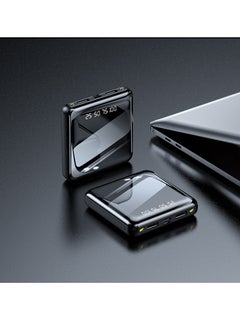 Buy Mini full-screen power bank 20000 mAh ultra-thin compact portable large capacity fast charging power bank (black) in Saudi Arabia