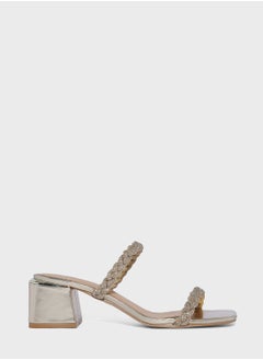 اشتري Double Diamante Braid Strap Sandal في الامارات