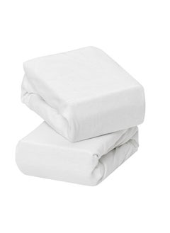 Buy Jersey Cotton Fitted Sheets For Travel Cot 68x97x10 Cm in UAE