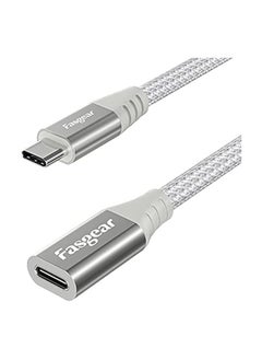 اشتري كابل تمديد USB C: سلك موسع من النوع C ذكر إلى أنثى متوافق مع شاحن Magsafe | ماج شحن لاسلكي آمن | جميع الأجهزة من النوع C 2.0 - نقل بيانات بسرعة 480 ميجابت في الثانية (6 أقدام، أبيض) في الامارات