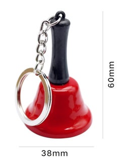 اشتري THD Mini Metal handbell, with Keychain Reception Restaurant Call Bell, Hanging Christmas Rattle, Suitable for Christmas and New Year Decorations, Kids Bells, pet Bells, Wedding Decoration Bells (red) في مصر