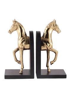 Buy VOIDROP -Set of 2 Trotting Horse Bookend -bookends-Decorative book ends horse,horse book holder, Gold book holder,Book Shelf Accent,Decoration for Library Office Home (Gold) in UAE