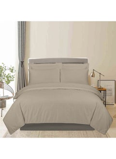 Buy Riva Satin 3-piece Comforter Set 160x220cm - Brown in UAE