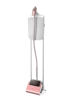 اشتري Digital Garment Steamer With UK Power Cord, Efficient Heater, Strong Steam, 9 Hole Muzzle,Rotary Iron, 98℃ Outlet Steam Temperature, Six Setting Stages, Shoulder-Shaped Design - Pink في الامارات