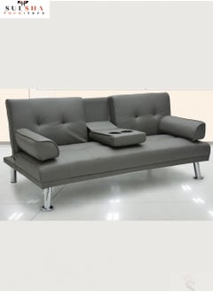 اشتري Modern Heavy Duty 3 Seater Leather Sofa bed With Arm Rest في الامارات