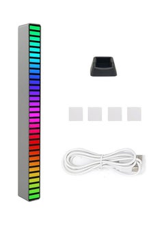 Buy RGB Music Pickup Rhythm Neon Light Sound Control Atmosphere Led Night Lamp 32 Beads Multicolour 18.2cm in UAE