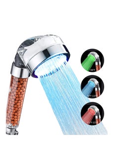 اشتري Shower Head LED Shower Head Color Changing Filter Filtration High Pressure Water Saving Spray Handheld Showerheads for Dry Skin  Hair with Temperature Controlled Shower Heads في الامارات