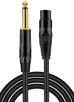 اشتري XLR to TS 6.35mm Microphone Cable Mono 1/4" Male Female Unbalanced Interconnect في السعودية