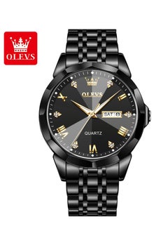 اشتري Men's Water Resistant Stainless Steel Analog Wrist Watch 41 mm - Black في السعودية