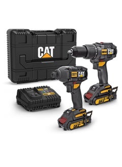 Buy Cat Dx12K 18V 2In1 Combo KitHammer Drill & Impact Driver in Saudi Arabia