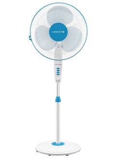 اشتري Pedestal Stand Fan 75W 16 inch - Blue في السعودية