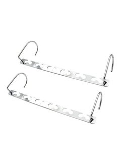 Buy Dreamons link Magic Hook Hangers | Wonder Metal Hangers | Space Saving, Hanger Organizer, Chrome Metal Hooks | Suitable with All kind of Hangers (2 Pack, Metal (Silver)) in UAE