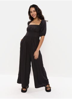 اشتري Puff Sleeve Wide Leg Jumpsuit في الامارات