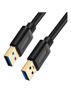 اشتري Keendex kx2527 USB 3.0 A إلى كابل ذكر 20 سم، كابل USB إلى USB ذكر إلى ذكر كابل USB مزدوج الطرف مع موصل مطلي بالذهب لمرفقات القرص الصلب، مشغل DVD، كمبيوتر محمول 20 سم أسود في مصر