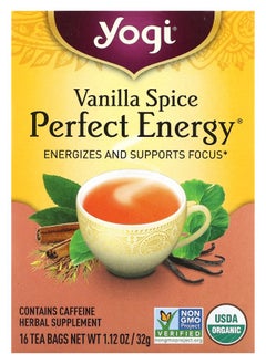 Buy Perfect Energy Vanilla Spice 16 Tea Bags 1.12 oz (32 g) in UAE