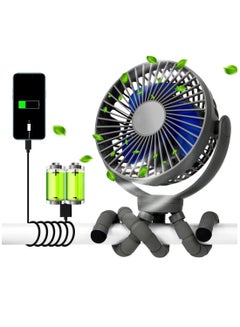Buy Mini Handheld Personal Portable Fan - Used as Power Bank, Mini Cooling Small Bed Fan, USB Rechargeable, Battery Operated Fan With Flexible Tripod in UAE