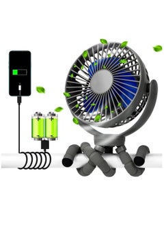 Buy Mini Handheld Personal Portable Fan - Used as Power Bank, Mini Cooling Small Bed Fan, USB Rechargeable, Battery Operated Fan With Flexible Tripod in UAE