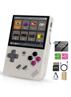 Buy RG35XX Plus Linux Handheld Game Console, 3.5'' IPS Screen, Pre-Loaded 5527 Games, 3300mAh Battery, Supports 5G WiFi Bluetooth HDMI and TV Output (64GB, Grey) in Saudi Arabia