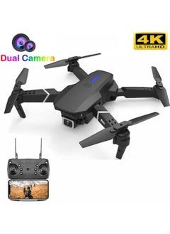 اشتري E88 Pro Drone 4K HD كاميرا زاوية واسعة بدون طيار وضع أجهزة الاستقبال عن بعد مع كاميرا مزدوجة مسار الطيران ثلاثي الأبعاد دبوس/عقد الوجه في الامارات