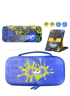 اشتري Switch Case Compatible with Nintendo OLED, Oled Cover Screen Protector, Playstand, Thumb Grip Caps في الامارات