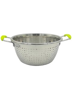 Buy Stainless steel strainer with silicone handles, size 28cm, MT103 in Egypt