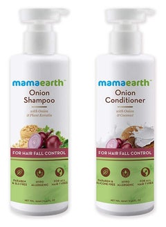 اشتري Mamaearth Onion Shampoo and Conditioner combo, 250 ml each في الامارات