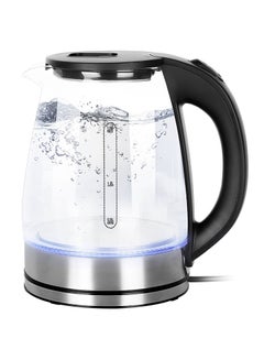 Buy Electric Glass Kettle Cordless 1.8L 1800W Fast Hot Boil Stainless Steel Glass Intelligent Water for Kitchen,Home and Office in UAE