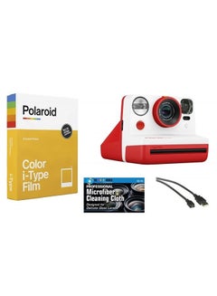  Polaroid Now Black I-Type Instant Camera - Golden Gift Box  Camera + Film Bundle (6151) : Electronics