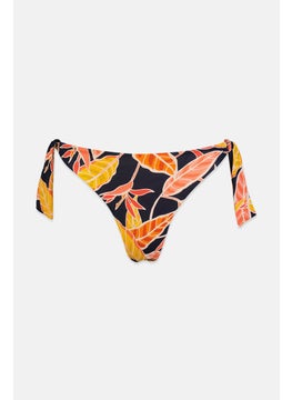 اشتري Women Tie Closure Printed Reversible Bikini Bottom, Red and Orange Combo في السعودية