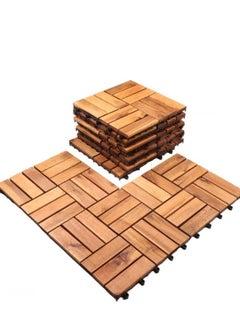 اشتري Outdoor Floor Tiles Wooden Garden Flooring 30X30cm Light 12 Pieces في السعودية