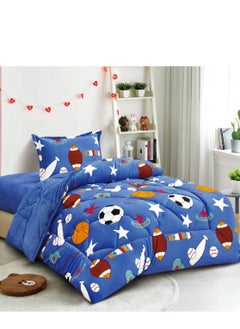 Buy Children's bed cover made of velvet and soft fur to provide comfort for your child, size 160*210 cm in Saudi Arabia