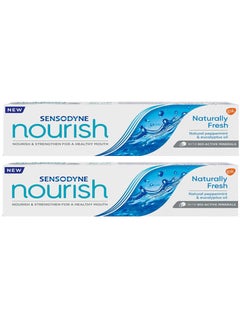 Buy 2 Piece Set Sensodyne Nourish Natural Fresh Toothpaste with Natural Mint and Eucalyptus Oil 2X75 ml in Saudi Arabia