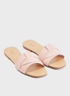 Buy Woven Design Flat Sandal in UAE