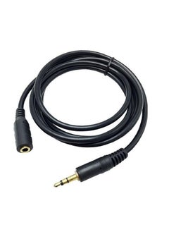 Buy Audio Extension Cable Jack Male to Female AUX Cable Audio Extender Cord for Computer Mobile Phones Amplifier Black 1.5m in Saudi Arabia