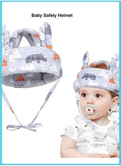 Buy Baby Helmet Baby Head Protector Toddler Protective Cap Cotton Adjustable Safety Helmet, Suitable For Learning To Crawl And Walk (Grey) in Saudi Arabia