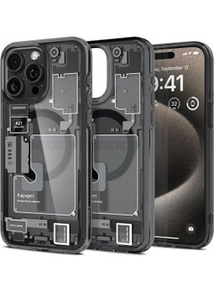 Buy Spigen Magnetic Ultra Hybrid MagFit Designed for iPhone 15 Pro Max Case, [Anti-Yellowing] [Military-Grade Protection] Compatible with MagSafe (2023) - Zero One in Saudi Arabia